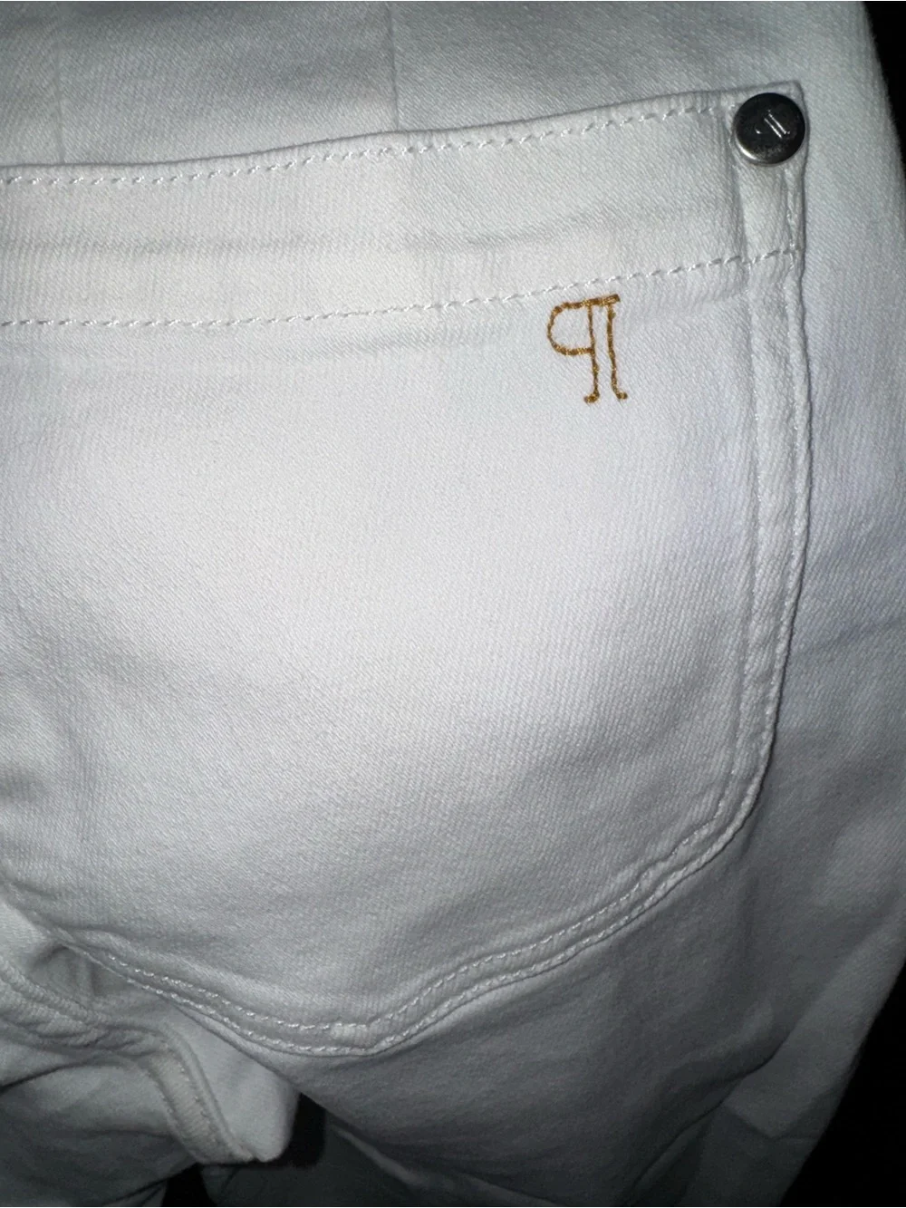 Pilcro White Cropped Straight-Leg Trousers